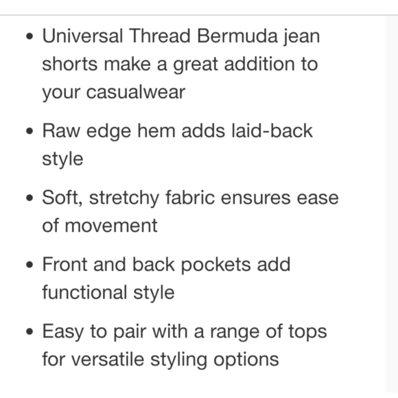 Universal Thread  High rose Bermuda Jean shorts  Dark Gray Size 0 - Picture 4 of 14